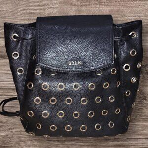 Women's S.Y.L.K Punk Goth Y2K style Black backpack purse bag